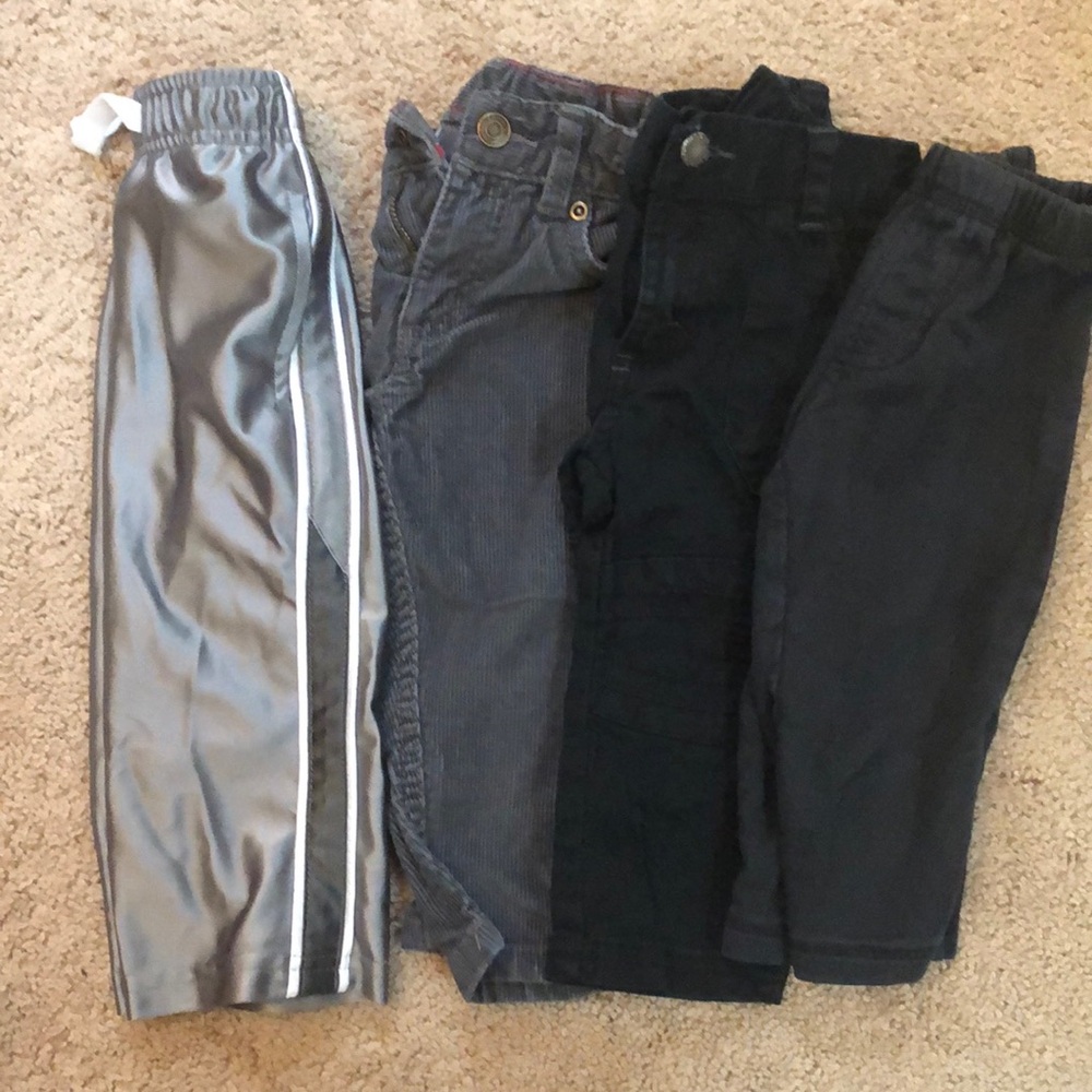 4 Toddler Boys Pants Size 12 Months